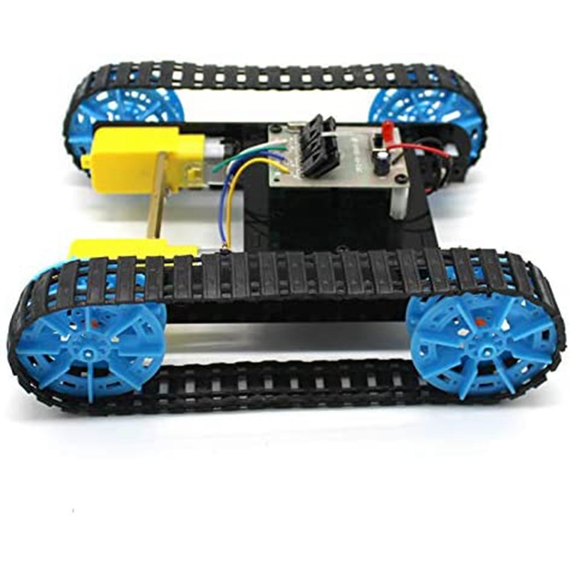 DIY Assembled Tank Model Toy with Remote Control Chassis Smart RC Robot Kit Crawler Vehicle for Children