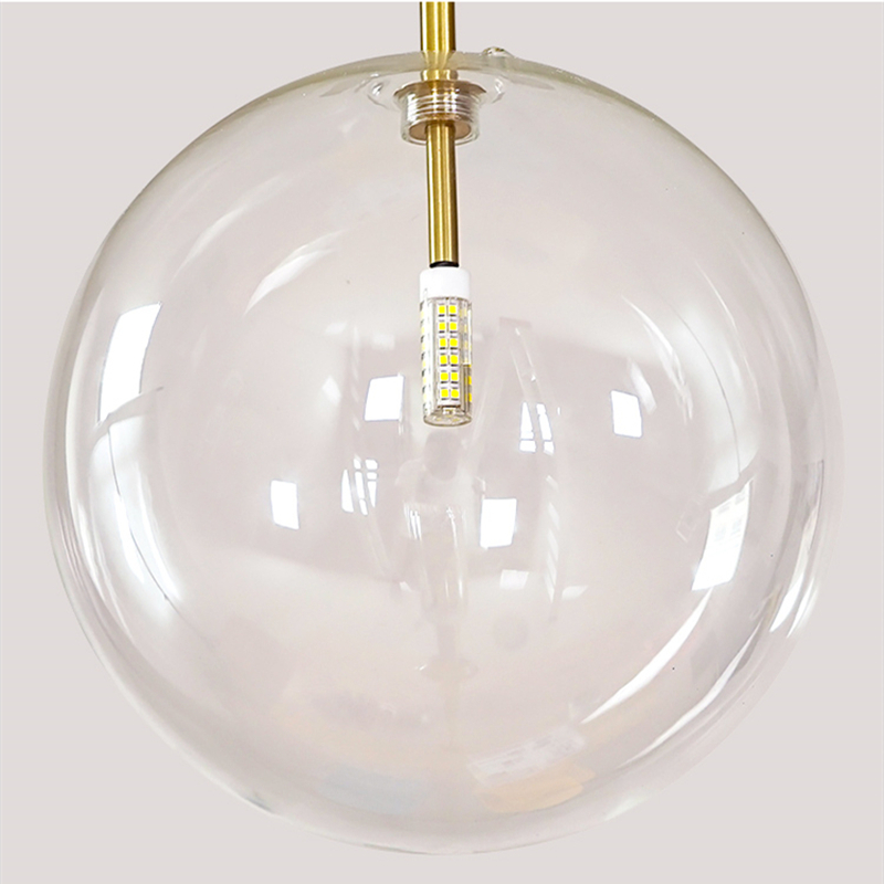 Modern Led Pendant Lights Nordic Glass Ball Hanglamp For Dining Room Bedroom Bar Decor Luminaire Suspension Loft Light Fixtures
