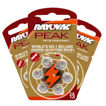 60 PCS Rayovac PEAK High Performance Hearing Aid Batteries. Zinc Air 13/P13/PR48 Battery for BTE Hearing aids. Free Shipping!