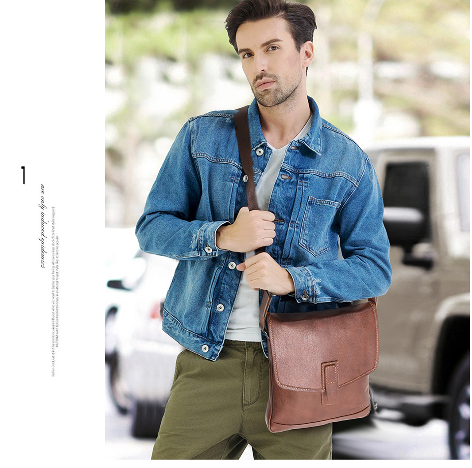 CONTACT'S NEW Men Handbags Vegetable Tanned Cow Leather Messenger Bag Casual Male Cross Body Shoulder Bags for 10.5 inch iPad