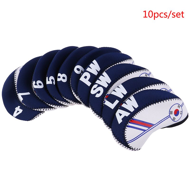 Exquisite Golf Club Iron Head Covers Protector Golf Head Cover Sets Iron Club Head Cover Accessories 10PCS/Set