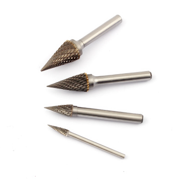 Tapered Tip Tungsten Steel Milling Cutter 1pcs Carbide Rotary File Woodworking Wood Carving Tool Grinding Head M-shaped
