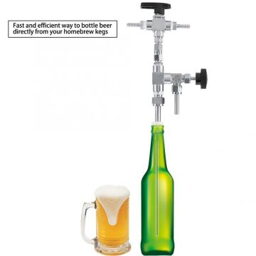 1 * Beer Bottle Filler 304 Stainless Steel Counter Pressure Beer Bottle Filler Home Brew CO2 Beer Brewing Kit beer machine