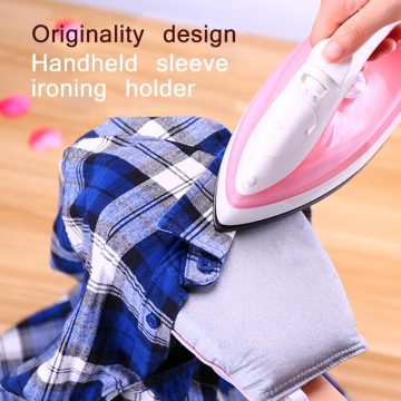 Portabe Hand-Held Mini Ironing Pad Sleeve Ironing Board Holder Heat Resistant Glove For Clothes Garment Steamer Iron Table Rack