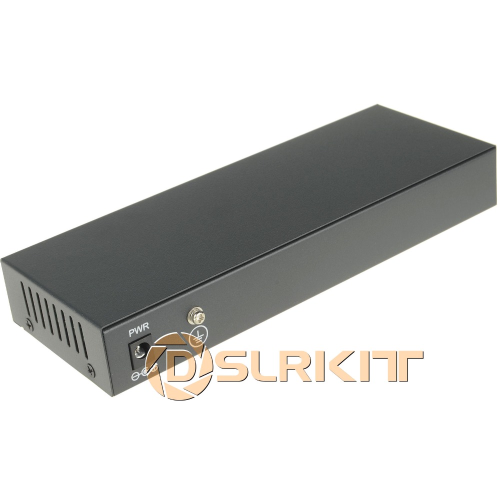 DSLRKIT 9 Ports 8 PoE Injector Power Over Ethernet Switch 4,5+/7,8- IP Cameras without Power Adapter