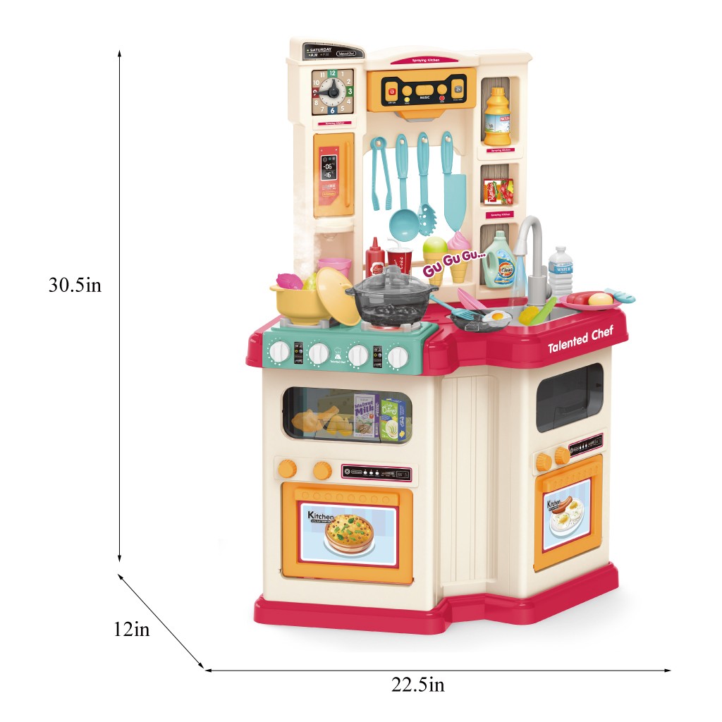Kids Kitchen Toys Pretend Play Simulation Kitchen Children's Cooking Toys 2-4 Years Kitchen Toys Set