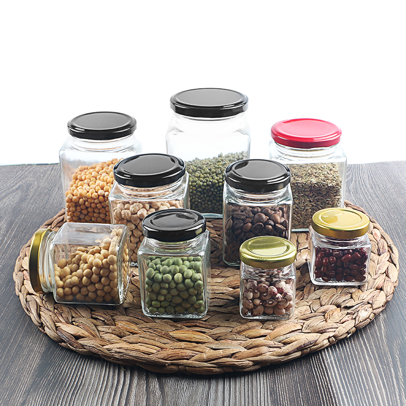 Square Glass Jar