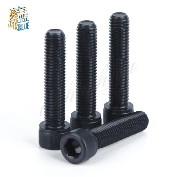 DIN912 Metric Thread M4 Black Grade 12.9 Alloy Steel Hex Socket Head Cap Screw Bolts M4*(4/5/6/8/10/12/14/15/16/18/20/22~60) mm