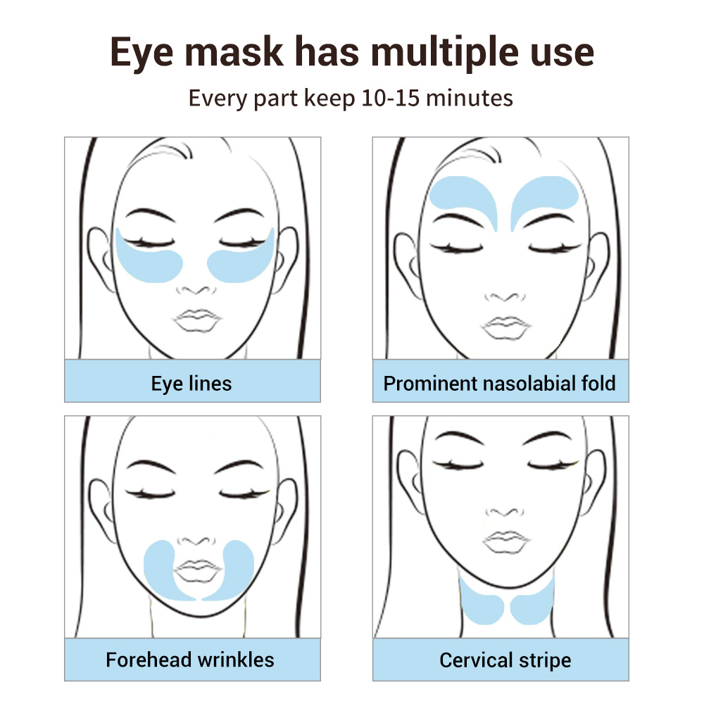 LANBENA 60pcs Eye Mask Hyaluronic Acid Collagen Gel Moisturizing Eye Patch Facial Skin Care Anti Wrinkle Puffy Elastic Eye Skin