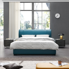Bedroom furniture leather bed with storage