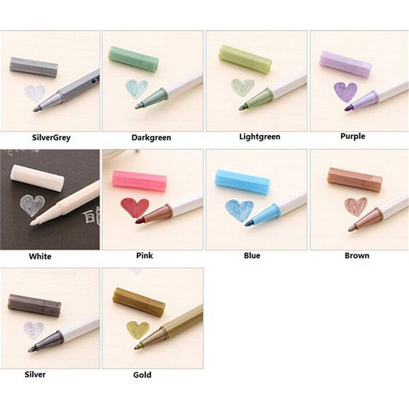 10Pcs/lot Kawaii Crayon Korean Highlighters Marker Pens Office School Supplies 10 Colors