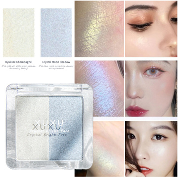 Natural Highlighter Palette Two-color Shiny Glitter Brighten The Face Lasting Contour Shimmer Powder Beauty Makeup TSLM1