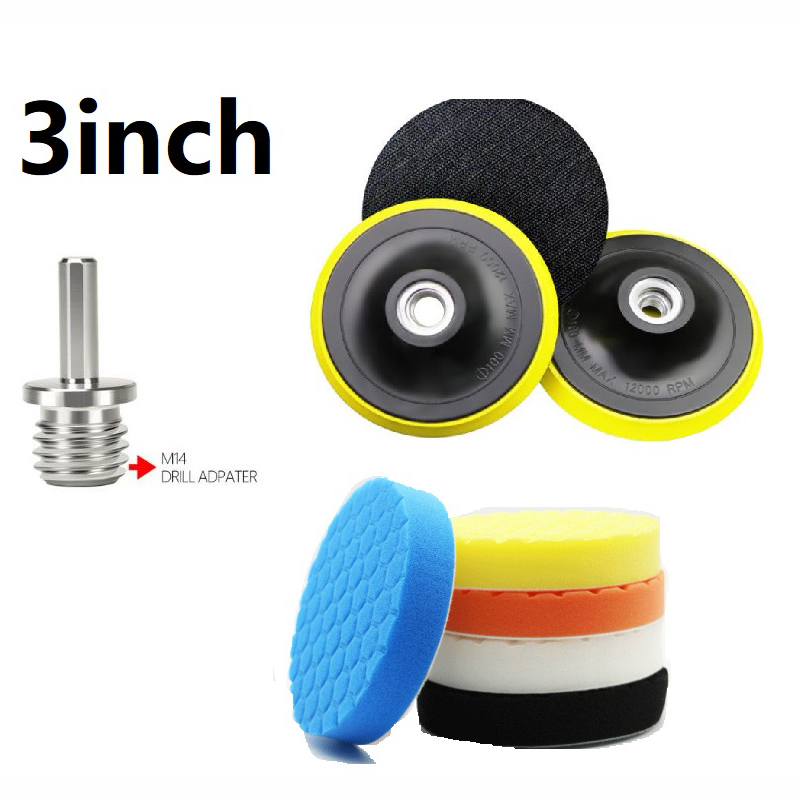 Car beauty waxing polishing tool 8 piece waxed polished sponge pad set polishing pad sponge wheel car polishing tools