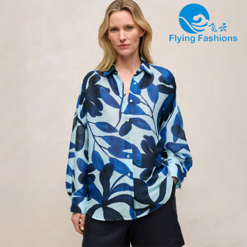 Fashionable printed long-sleeved shirt