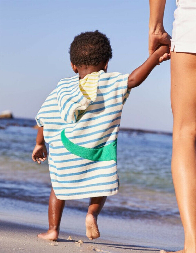 2019 Baby Hooded Cartoon Bath Towel Poncho Children Kids Bathrobe Towels Bath Robe Quick Dry Absorbent Travel Sports Beach Towel
