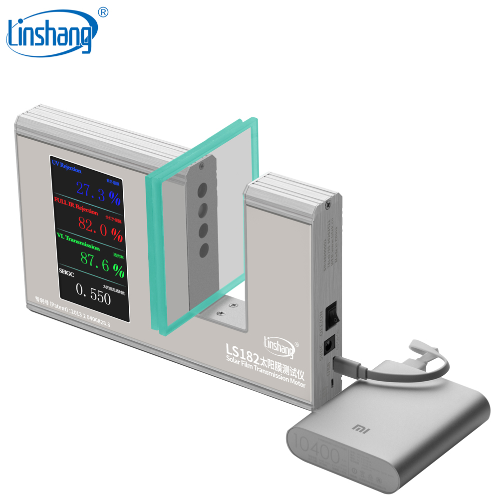 Linshang LS182 SHGC Window Energy Meter with UV Full IR Visible light transmittance Solar Heat Gain Coefficient with six results