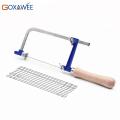 GOXAWEE Adjustable Hand Saw Frame Saw Bow 60mm Depth for wood Metal working Tools Craft tools Hand Tools 10mm to 140mm