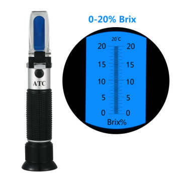 0-20% Handheld Honey water Fruit Sugar Solution Brix Refractometer Juice Sweetness Saccharimeter Concentration Meters Sale