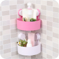 Home Wall Mount Bathroom Shelf Corner Drain Shelf Ultra Strong Suction Rack Organizer Cup Storage Shower Wall Basket Dropship