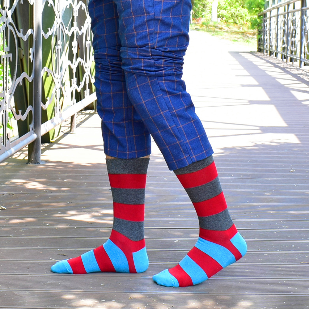 2020 Men's Socks New High Quality Brand Classic Striped Socks Cotton Colorful Happy Fashion Casual Dress Socks Men