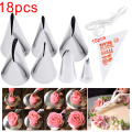 18PCS Nozzle Icing Piping Pastry Nozzles Tips Kitchen Gadget Baking Accessories Making Cake Decoration Tools