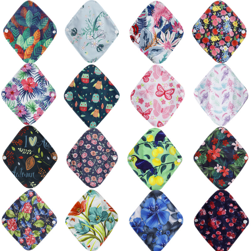 [simfamily] 10Pcs Reusable Pads Bamboo Charcoal Pads Sanitary Pads Washable Panty Liner Mama Maternity Menstrual Cotton Dads