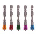 5pcs Magnetic Screwdriver Bit Non-slip Hex Single Head screwdriver Driver Set Plasterboard Screw Bits For Power Tools