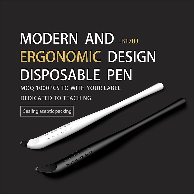 10 pcs Dissposable microblading tattoo pen 18U/14pin Gas Sterilized 3D Micro Blade Permanent Makeup Eyebrow Manual Pen Machine