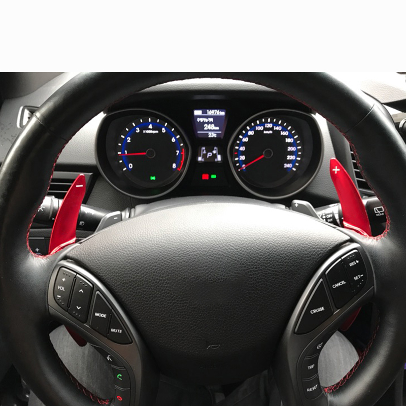 LS AUTO Car Aluminum Car Steering Wheel DSG Shift Paddle Shifter Gear Extension for Hyundai Elantra Auto Interior Accessory