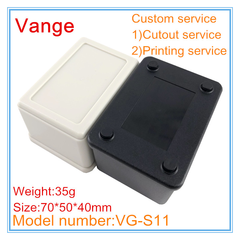 4pcs/lot electronic junction box black ABS plastic instrument housing diy 70*50*40mm footpad included for transformer product