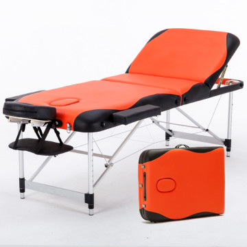 70cm Wide 3 Section Portable Massage Table Aluminum Facial SPA Bed Tattoo w/Free Carry Case Salan Furniture Spa Bed Tattoo Chair