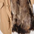 Women Parkas Real Natural Fur Winter Parka Raccoon Fur Collar Fox Fur Liner Jacket Coat Women's jacket