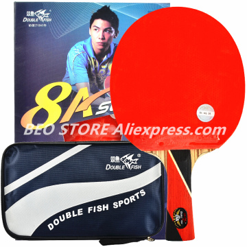 Double Fish 8 stars Table Tennis Racket 8A 7A 6A Offensive Pimples in with rubber Orignal Double Fish Ping Pong Bat