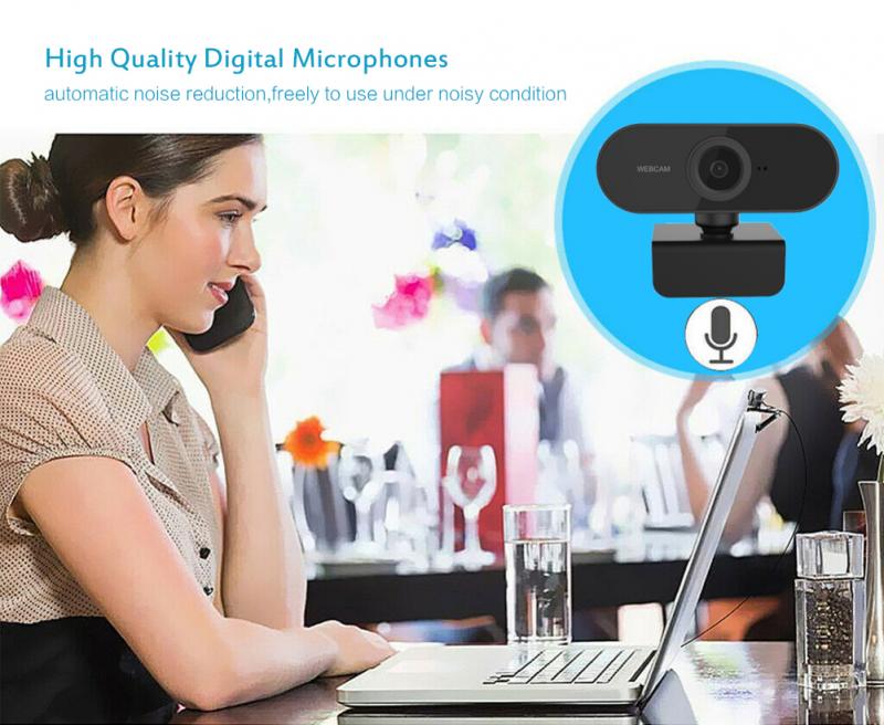 Full HD 1080P Webcam USB With Mic Mini Computer Camera Flexible Rotatable For Laptops Webcam Camera For Online Education