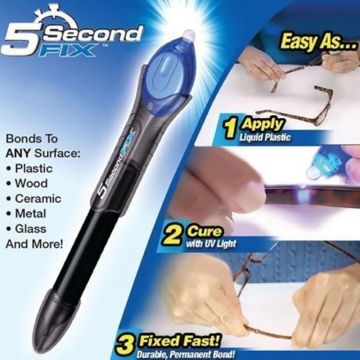 1PC 5 Second Fix UV Light Repair Tool With Glue Super Powered Liquid Plastic Welding Compound HH1