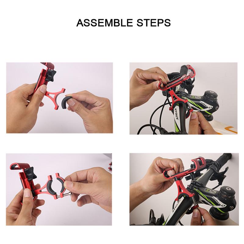 Bicycle Racks Aluminum Phone Holder For 3.5-6.5 Inch Smartphone Adjustable Bike Phone Stand Mount Bracket Cycling Accessories