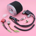 Air Filter Ignition Coil For Honda GX340 GX390 11HP 13HP GX 340 390 Lawn Mower Engine Part On off Stop Switch Spark Plug Kit