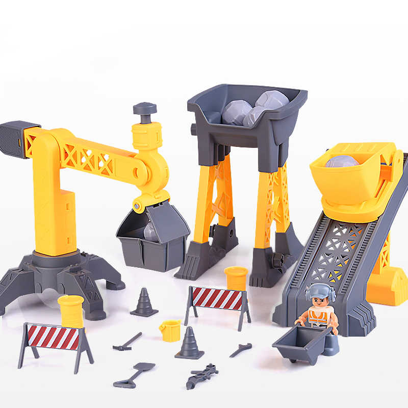 Finger Rock Disassembly City Engineer Vehicle Toys DIY Assembly With Tool Screw Excavator Crane Bulldozer Model Car Toy For Kids