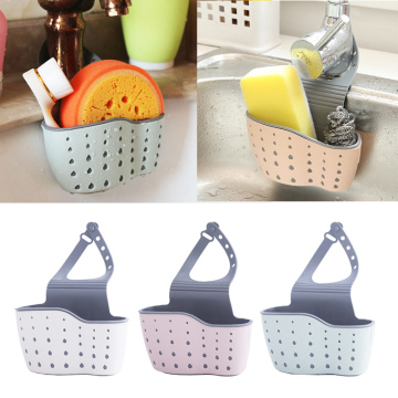 Silicone Sink Shelf Soap Sponge Drain Rack Storage Basket Bag Faucet Holder Adjustable Bathroom Holder Sink Kitchen Accessories