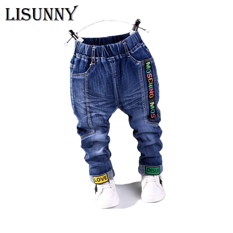 2020 NEW Spring Autumn Fashion Letter bota jeans Boys Jeans Baby casual Pants fashion Kids Jean Boy Trousers Children Denim 1-6Y