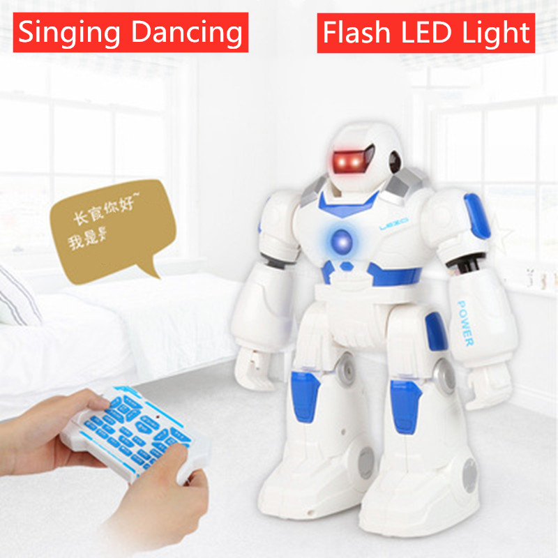 Remote Control Intelligent Smart Robot With Music Singing Dancing Walking Eye Can Flash Lights Child Friend Toy Educational Gift