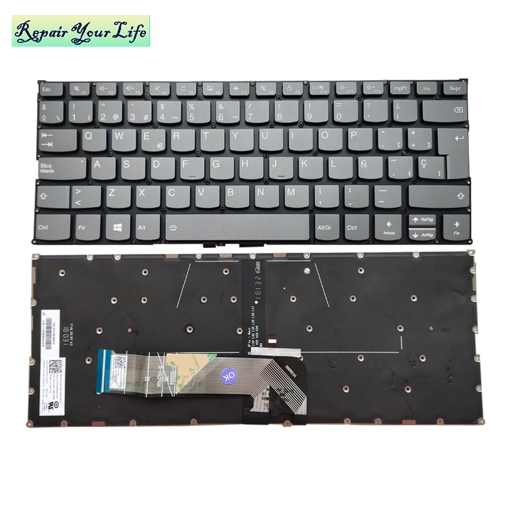 laptop keyboard for Lenovo Yoga 530-14 530-14ARR Yoga 530-14IKB SP Spanish black PK131721A13 backlight without frame replacement