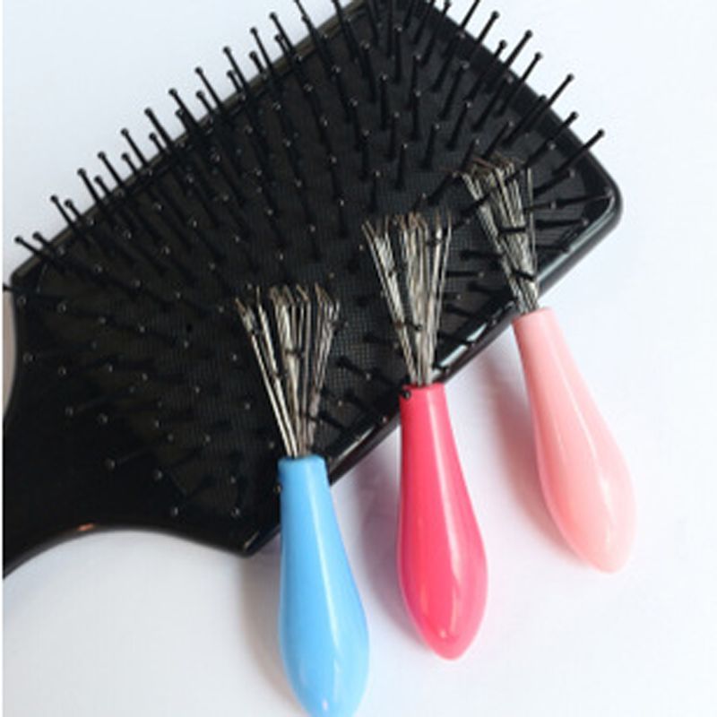 1 Pcs Cleaning Tool Comb Hair Brush Cleaner Accessories Stainless Steel Plastic Handle Brand New Household