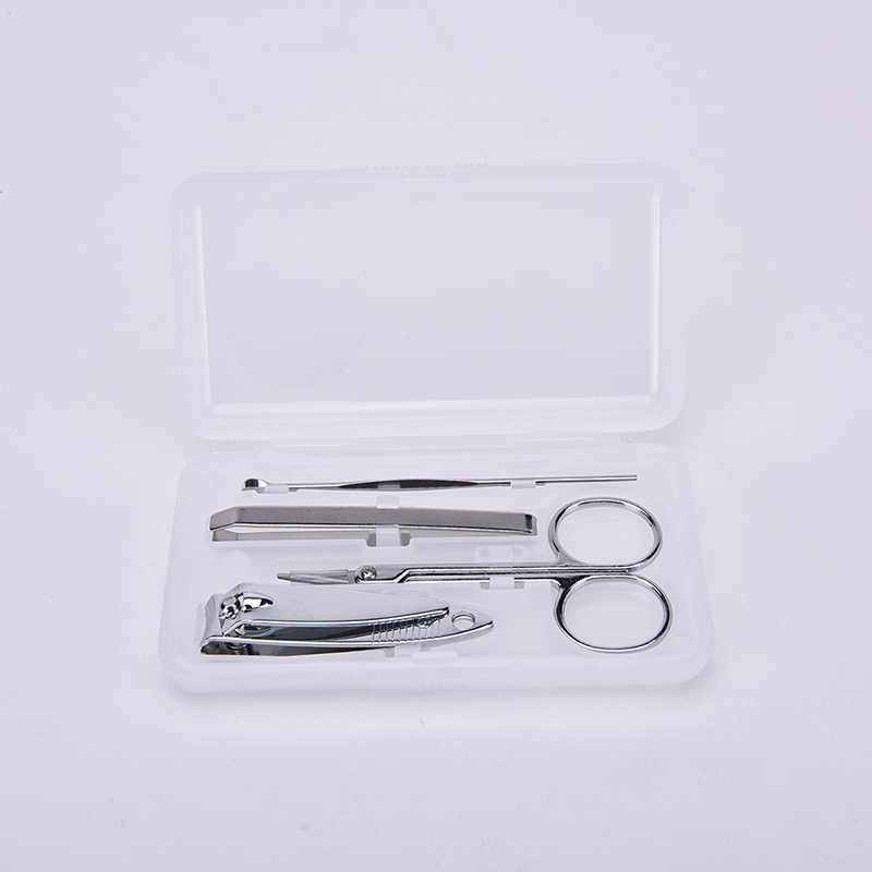 4Pcs/set Nail Clipper Set Pedicure & Manicure Stainless Steel Nail Scissors Sickle Ear Spoon Beauty Nail Tools
