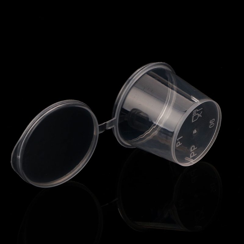 100Pcs 25ml Small Plastic Disposable Sauce Cups Plastic Disposable Sauce Cups With Lid Food Storage Containers Boxes