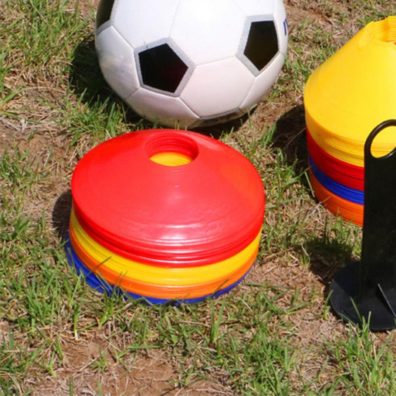 10pcs/set Outdoor Soccer Cones Disc Field Cone Markers Training Agility Sports Sign Dish Football Soccer Training Tools 7