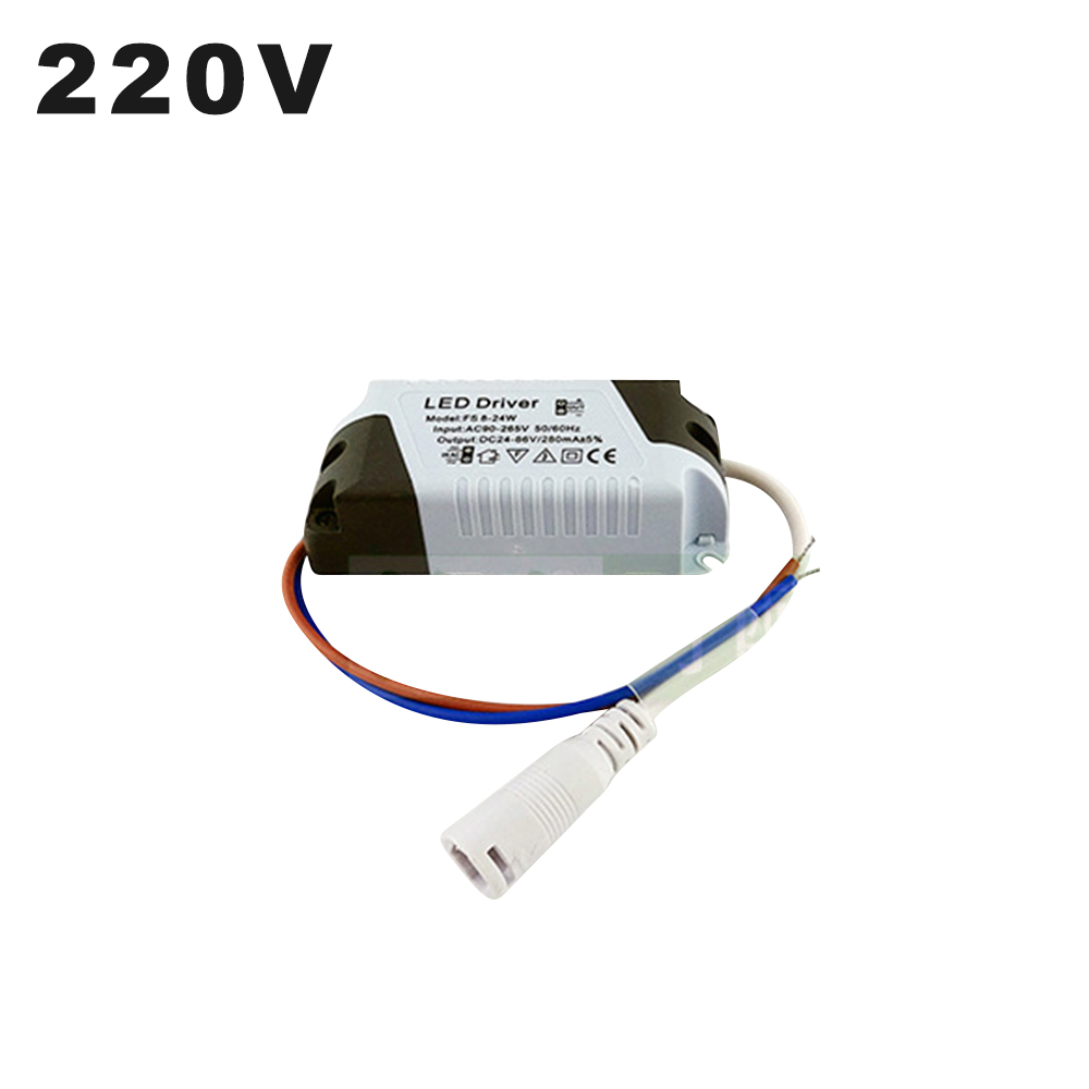 280mA Constant Current DC LED Drivers 8-18W 8-24W LED Power Supplies AC180-240V Electronic Transformer DC Female Socket LED Lamp