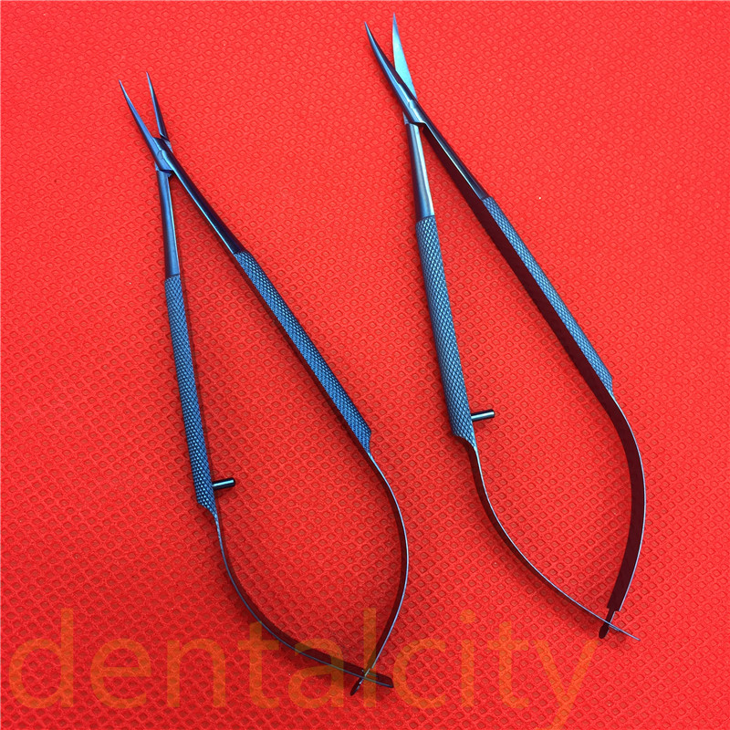 Titanium Tlloy Surgical Instruments Ophthalmic Microsurgical Dental Instruments Needle Holders + 11.5cm Scissors +Tweezers