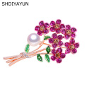 SHDIYAYUN New Pearl Brooch Frosted Flower Brooch For Women Creative Brooch Pins Brooches Natural Freshwater Pearl Jewelry G