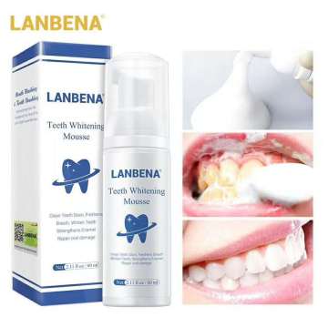 Teeth Whitening Mousse Tooth LANBENA Whitening Dental Tool Cleaning White Teeth Oral Hygiene Toothpaste Bleaching Remove Stains